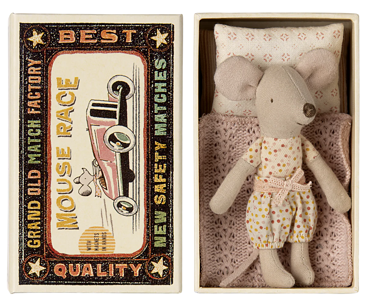 Little Sister Mouse In Matchbox