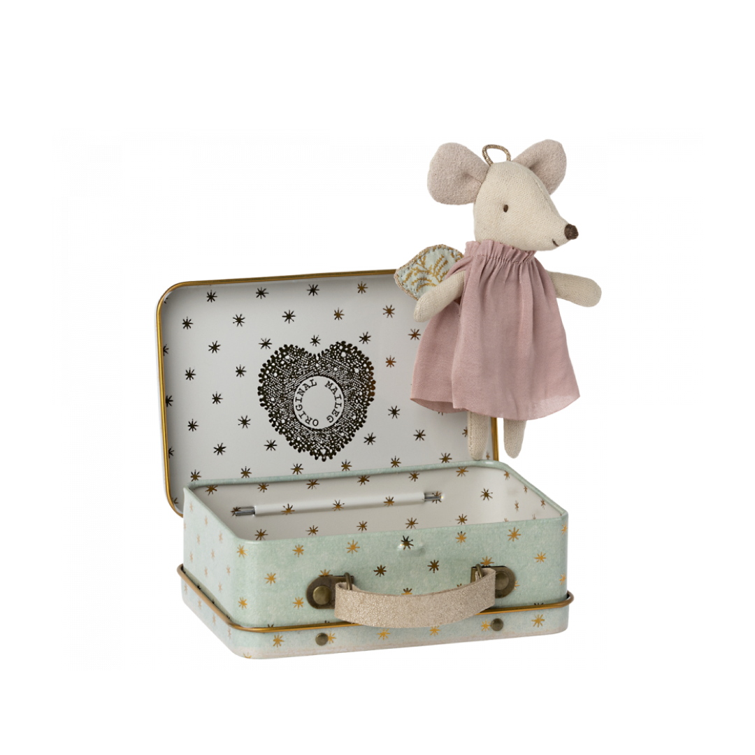 Angel Mouse In Suitcase