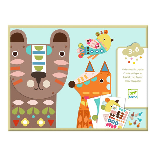 Giant Animals Sticker Collage Art Kit