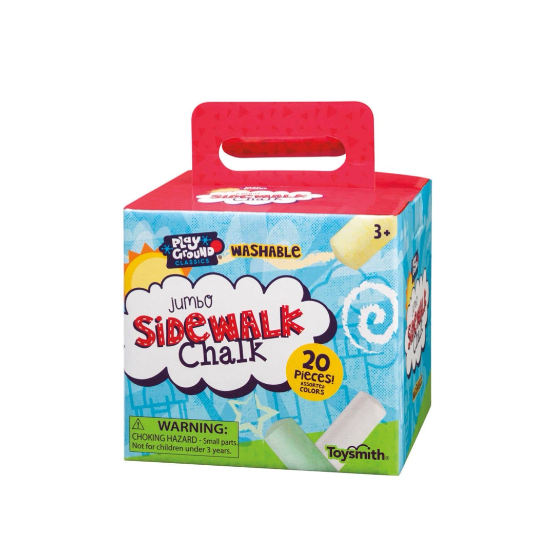 Playground Classics Jumbo Sidewalk Chalk, Assorted Colors