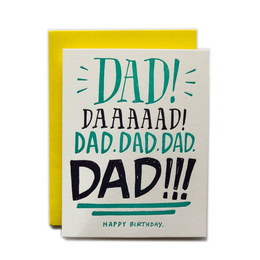 Dad Yelling Birthday Card