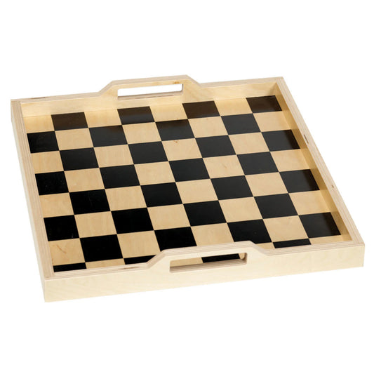 Chess Game Set & Serving Tray | Black & White