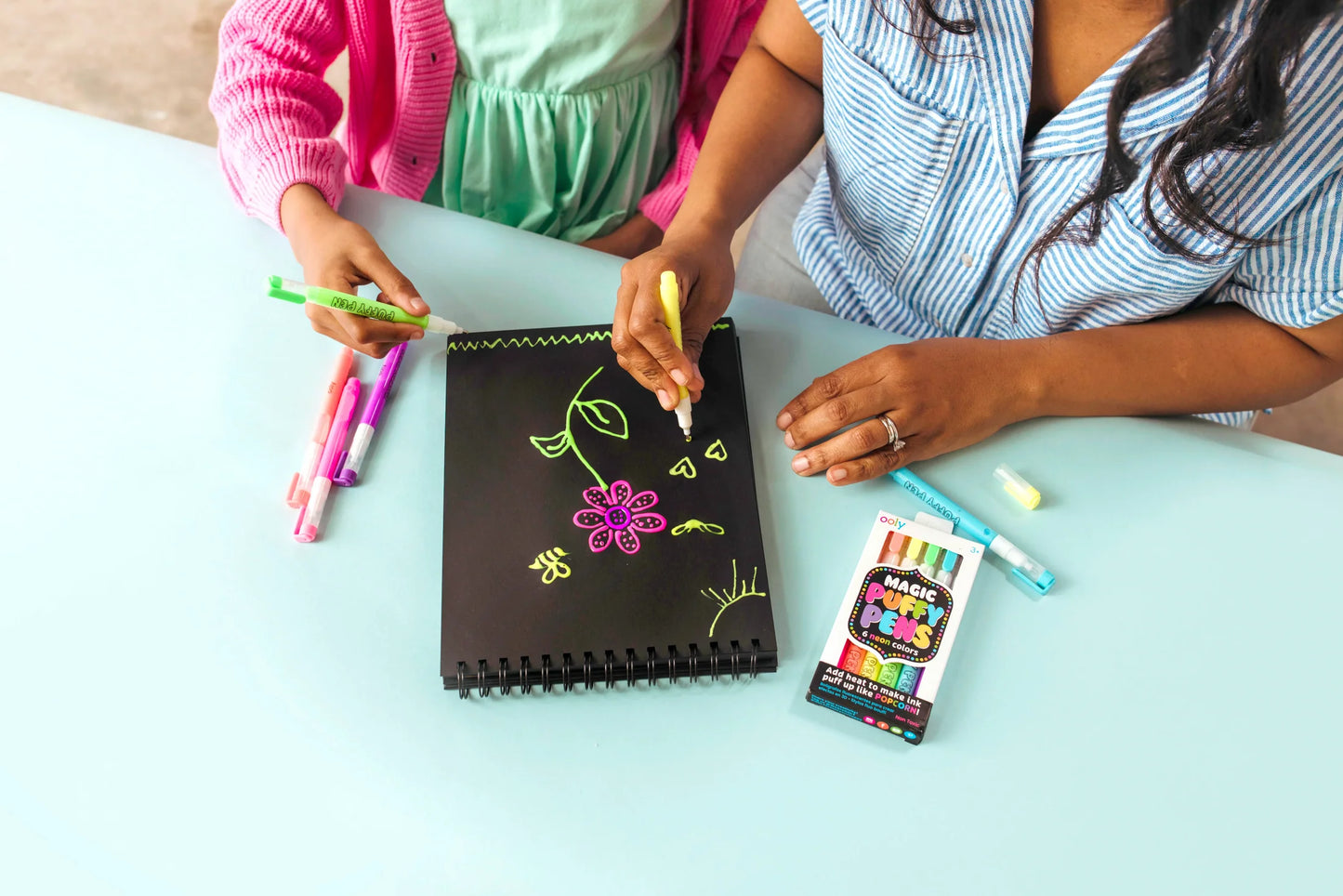 Magic Neon Puffy Pens