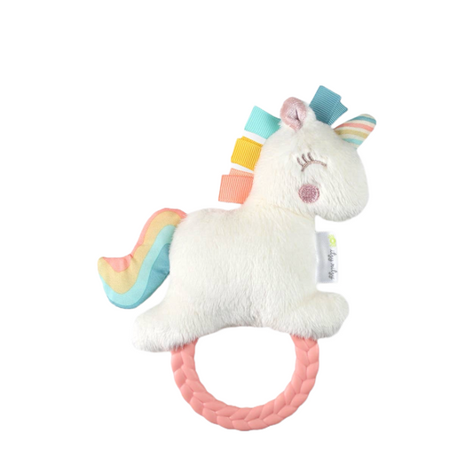 Plush Rattle + Teether | Unicorn