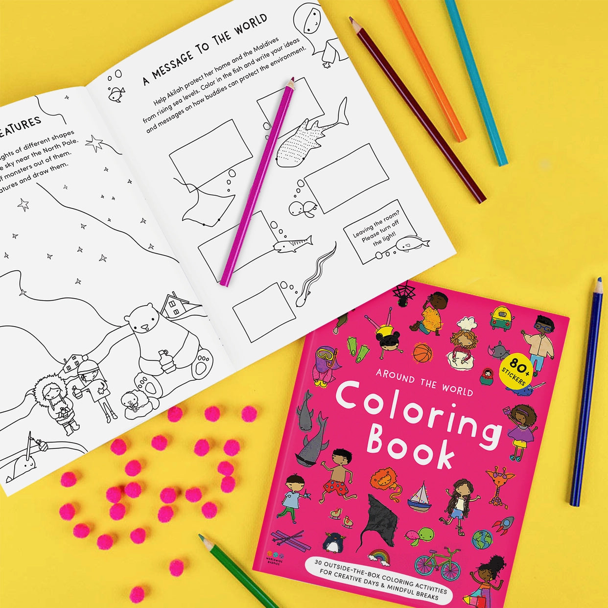 Around The World | Coloring & Sticker Book