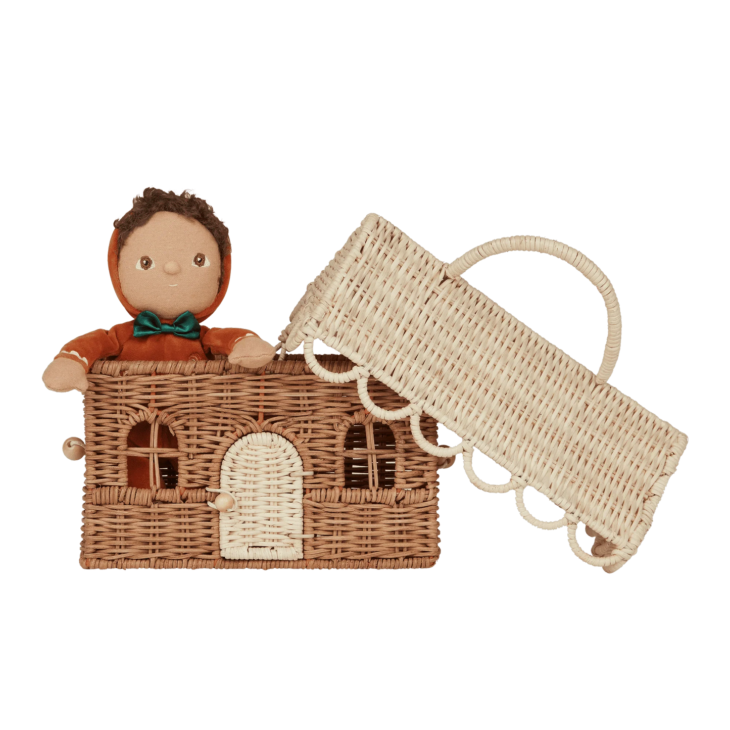 Gingerbread Casa Clutch | Natural & Straw