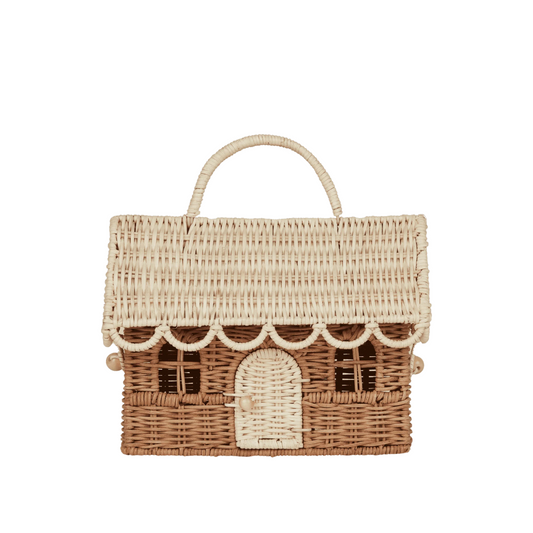 Gingerbread Casa Clutch | Natural & Straw