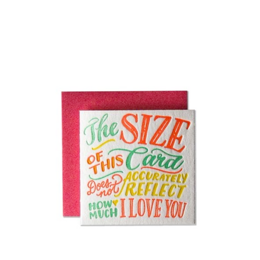 Size of this Card | Love Tiny Card