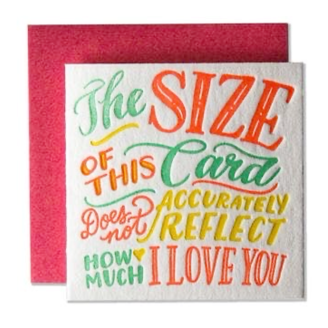 Size of this Card | Love Tiny Card