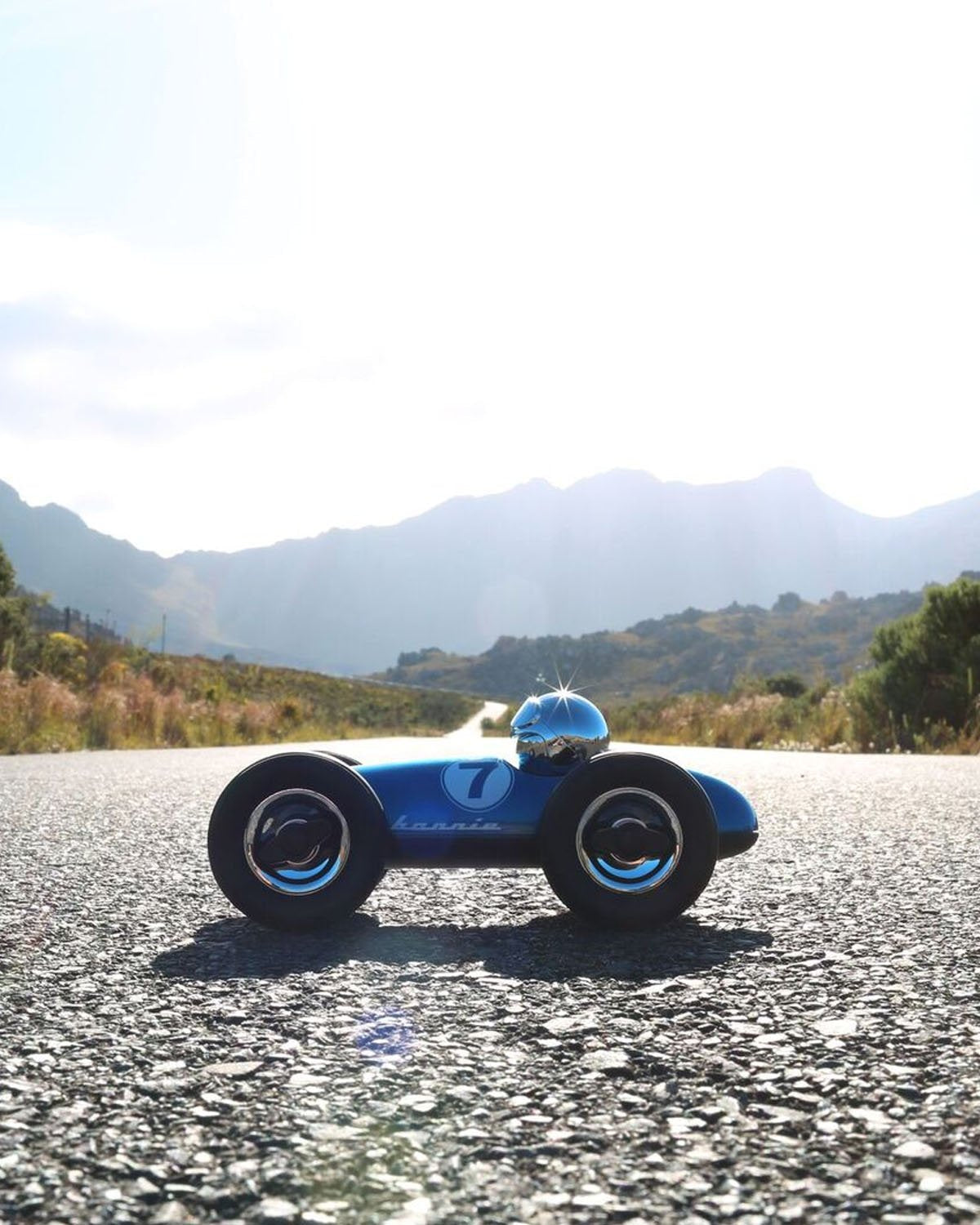 Midi Bonnie Race Car | Blue & Chrome