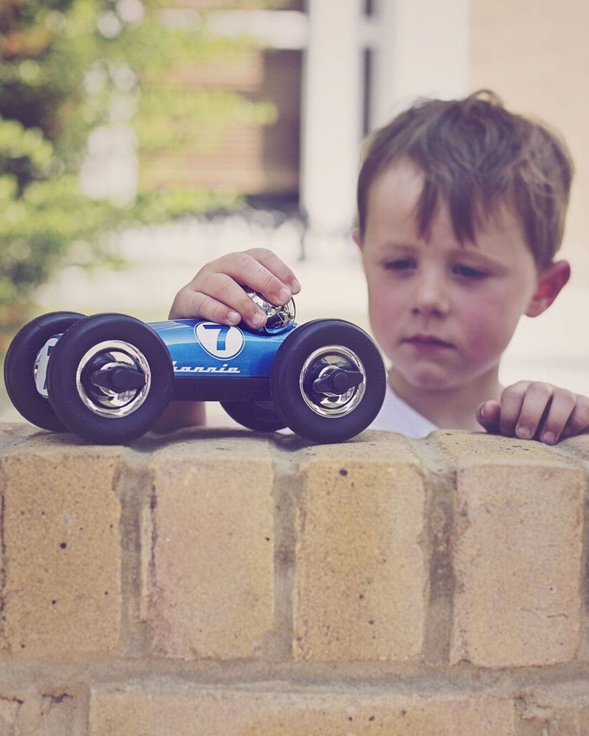 Midi Bonnie Race Car | Blue & Chrome