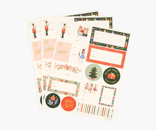 Nutcracker Stickers & Labels | Pack of 3