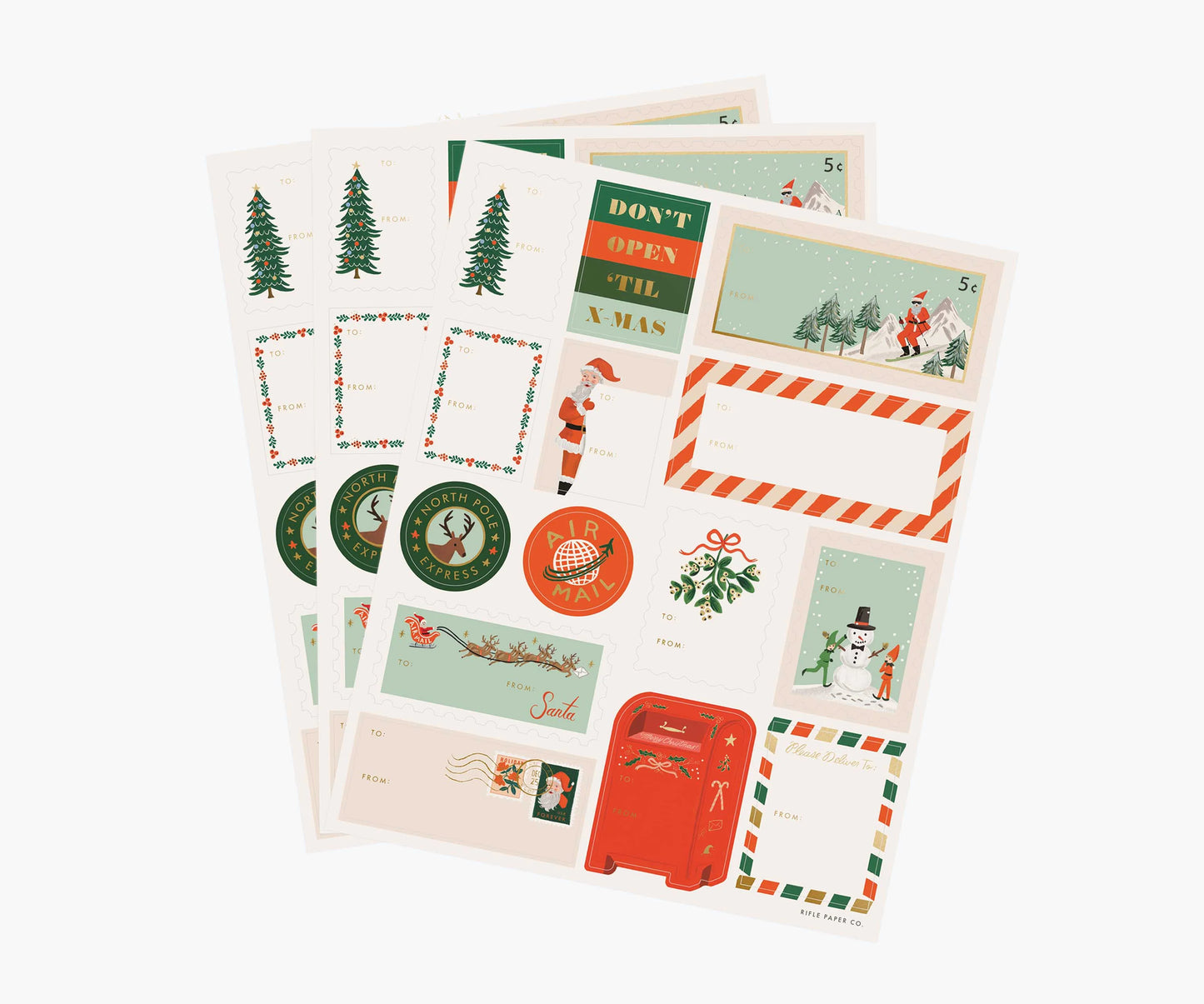 Santa’s Workshop Stickers & Labels | Pack of 3