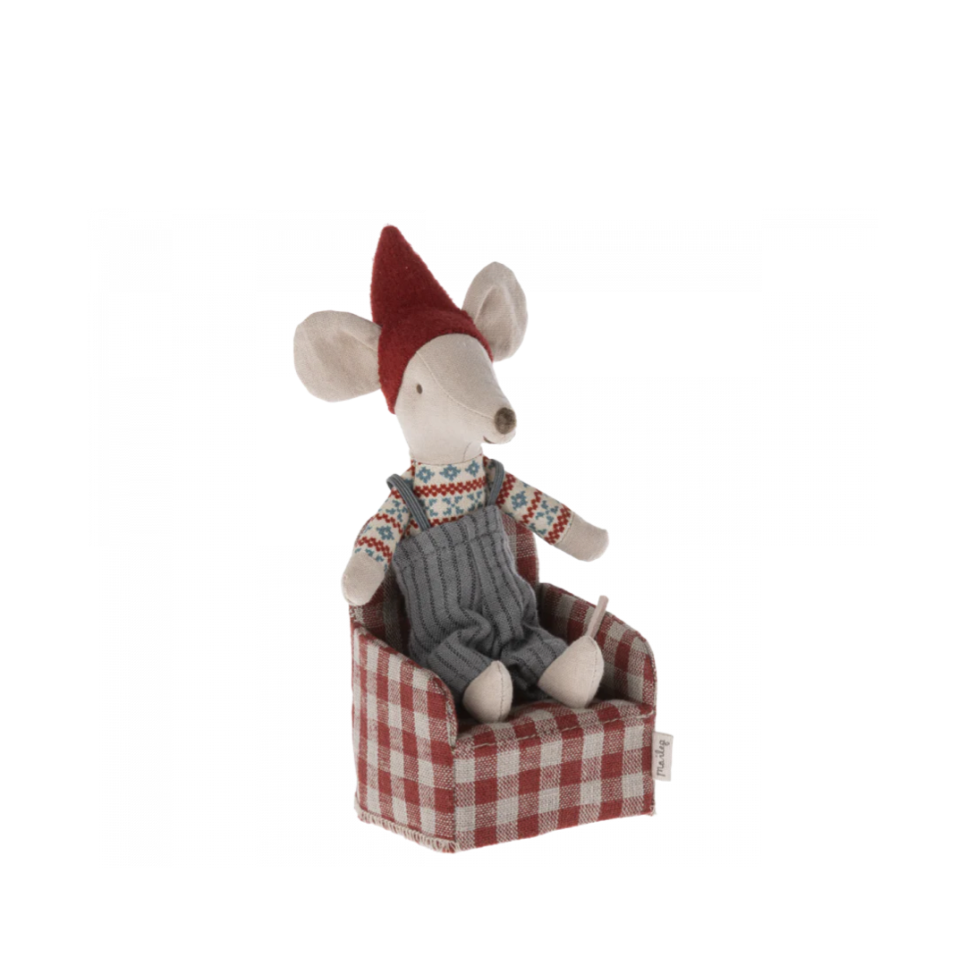 Mouse Chair | Red Plaid