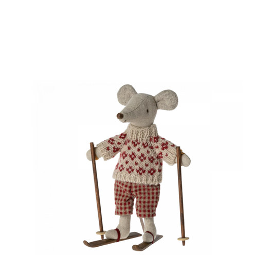 Mum Winter Mouse With Ski Set