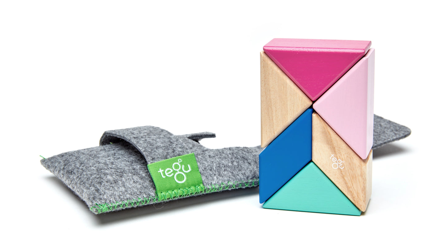 Pocket Pouch Prism | Magnetic Wooden Block Set