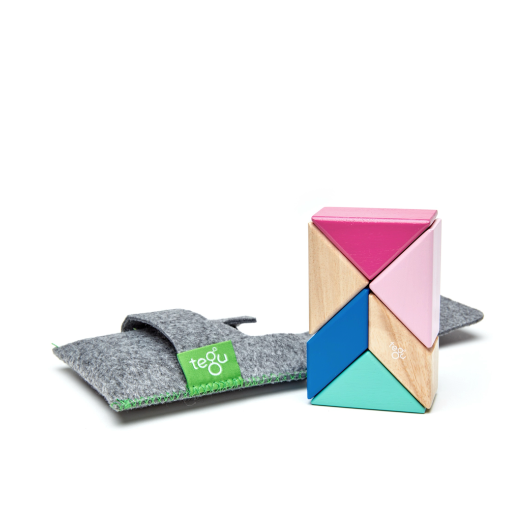 Pocket Pouch Prism | Magnetic Wooden Block Set