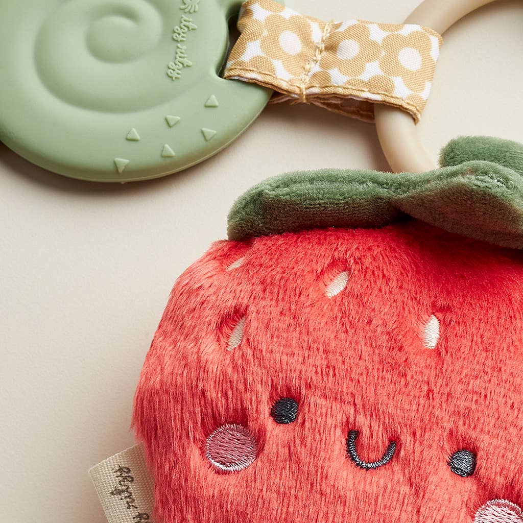 Plush Pal + Teether | Strawberry