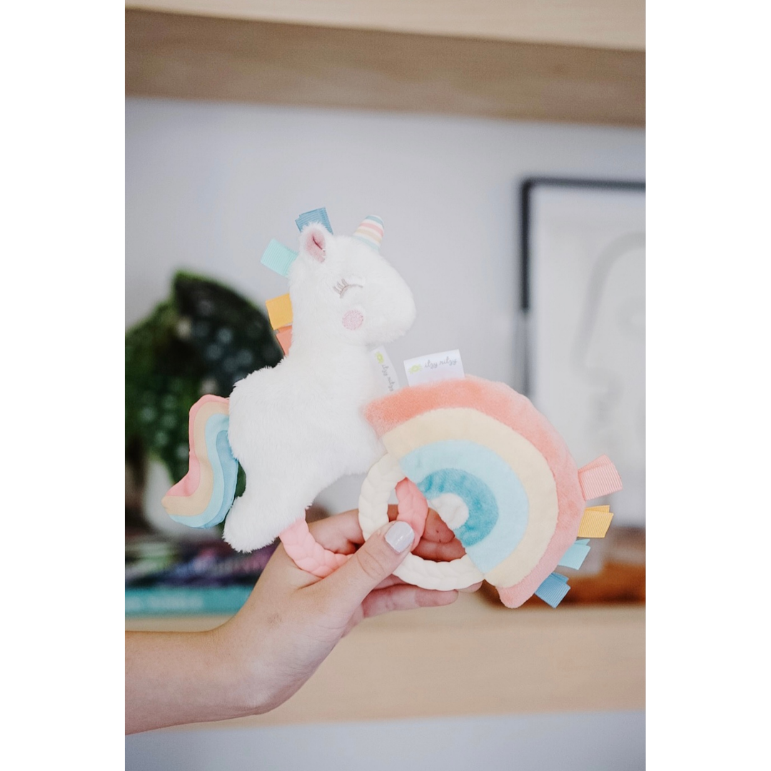 Plush Rattle + Teether | Unicorn