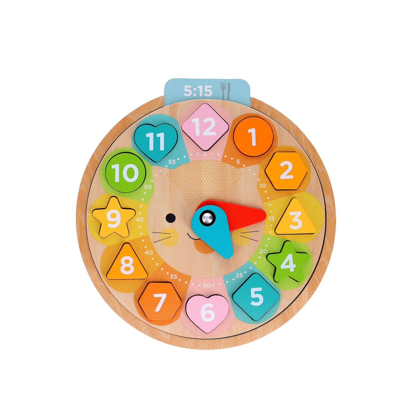 Multi-Language + Counting + Colors Wooden Learning Clock