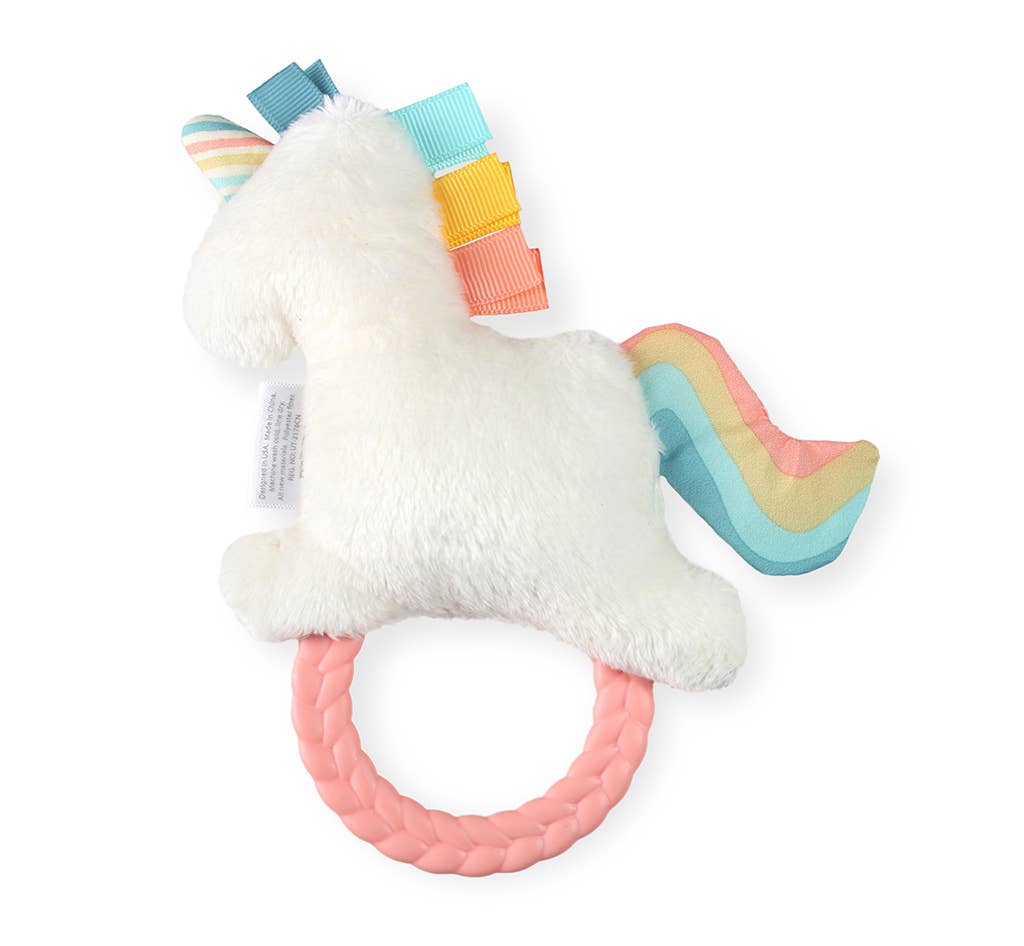 Plush Rattle + Teether | Unicorn