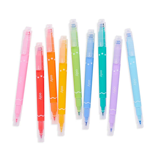 Confetti Stamp Double-Ended Markers | Set of 9