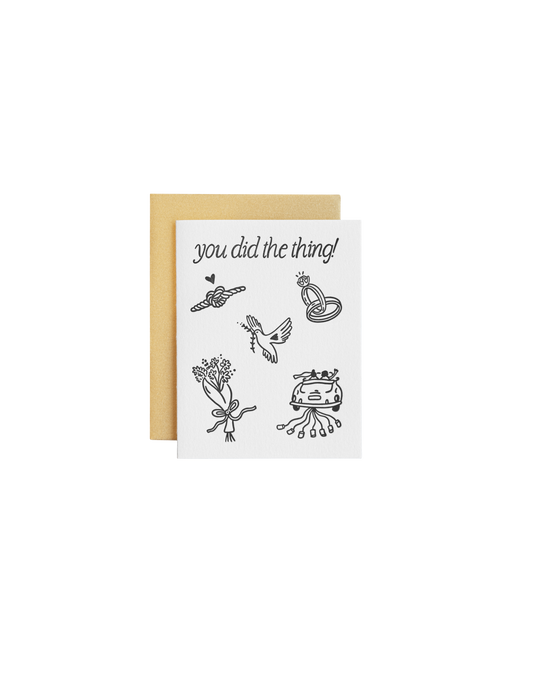 You did The Thing Engagement Card