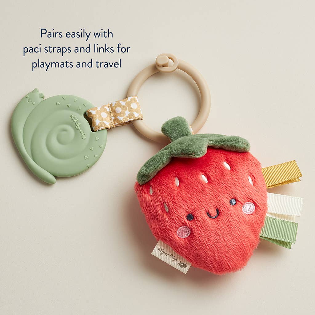 Plush Pal + Teether | Strawberry