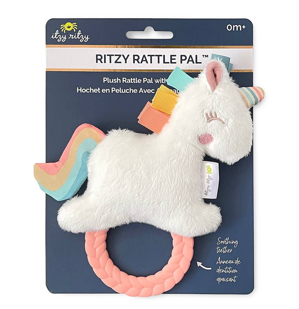 Plush Rattle + Teether | Unicorn