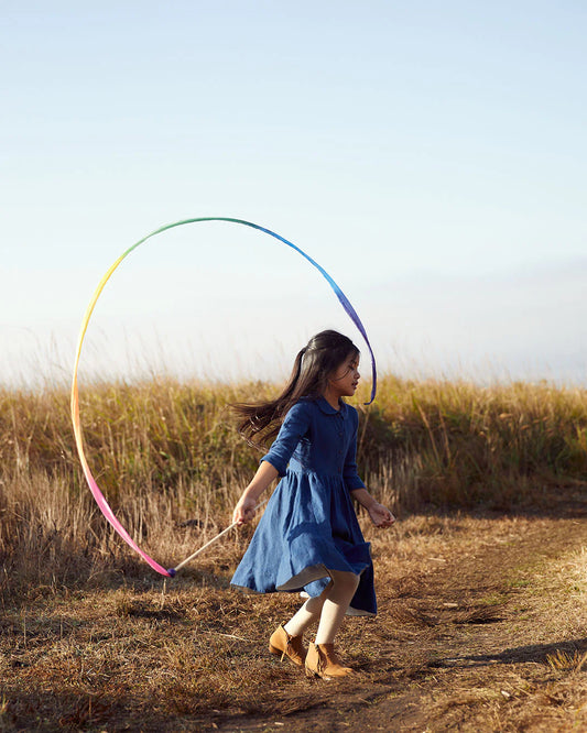 Rainbow Silk Streamer Wand