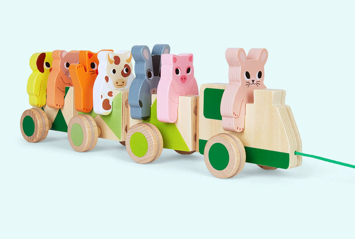 Trainimo Farm Pull Toy & Puzzle