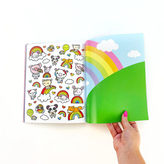 Draw-Along Rainbow Sticker Book