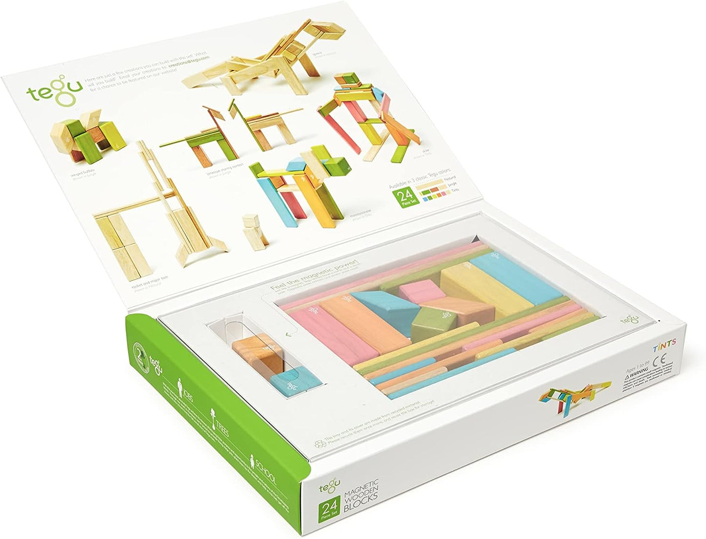 24 Piece Magnetic Wooden Block Set