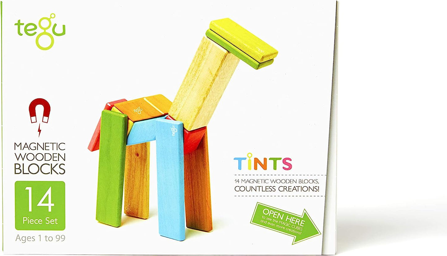 14 Piece Magnetic Wooden Block Set