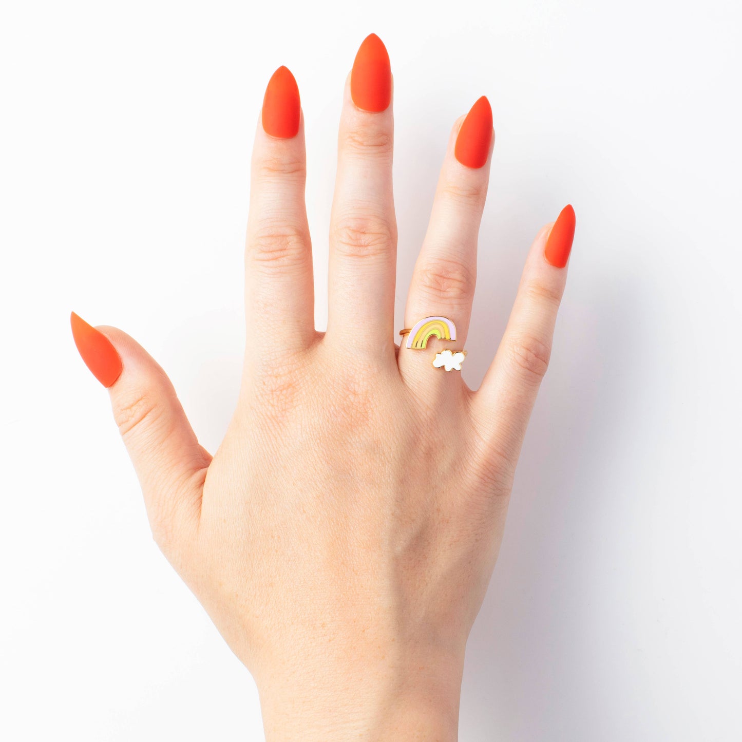 Rainbow Cloud Adjustable Ring