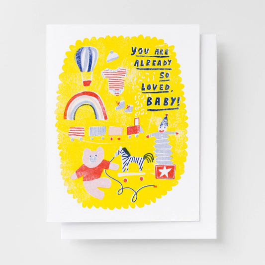 So Loved Baby Risograph Card