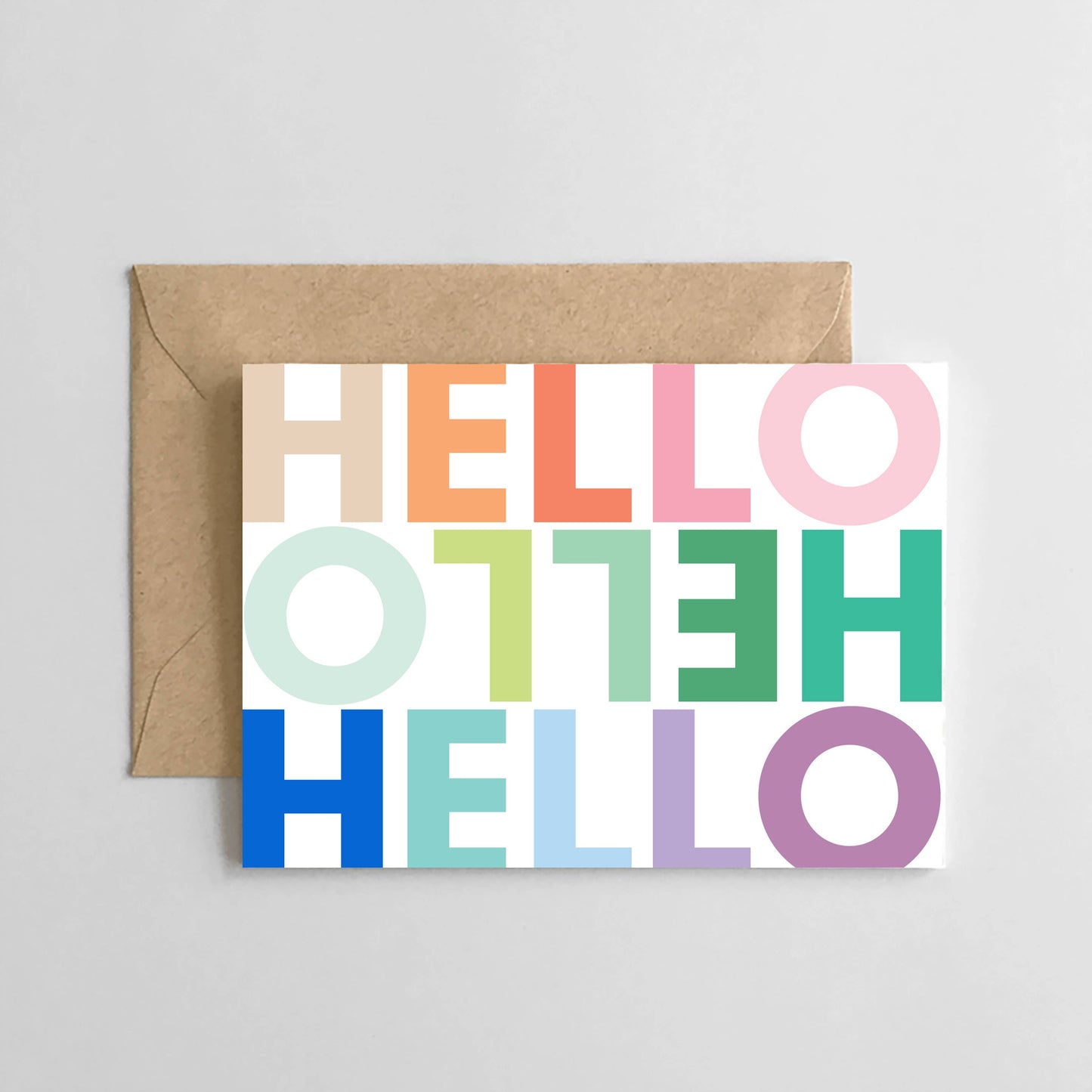 Hello - Rainbow Greeting Card