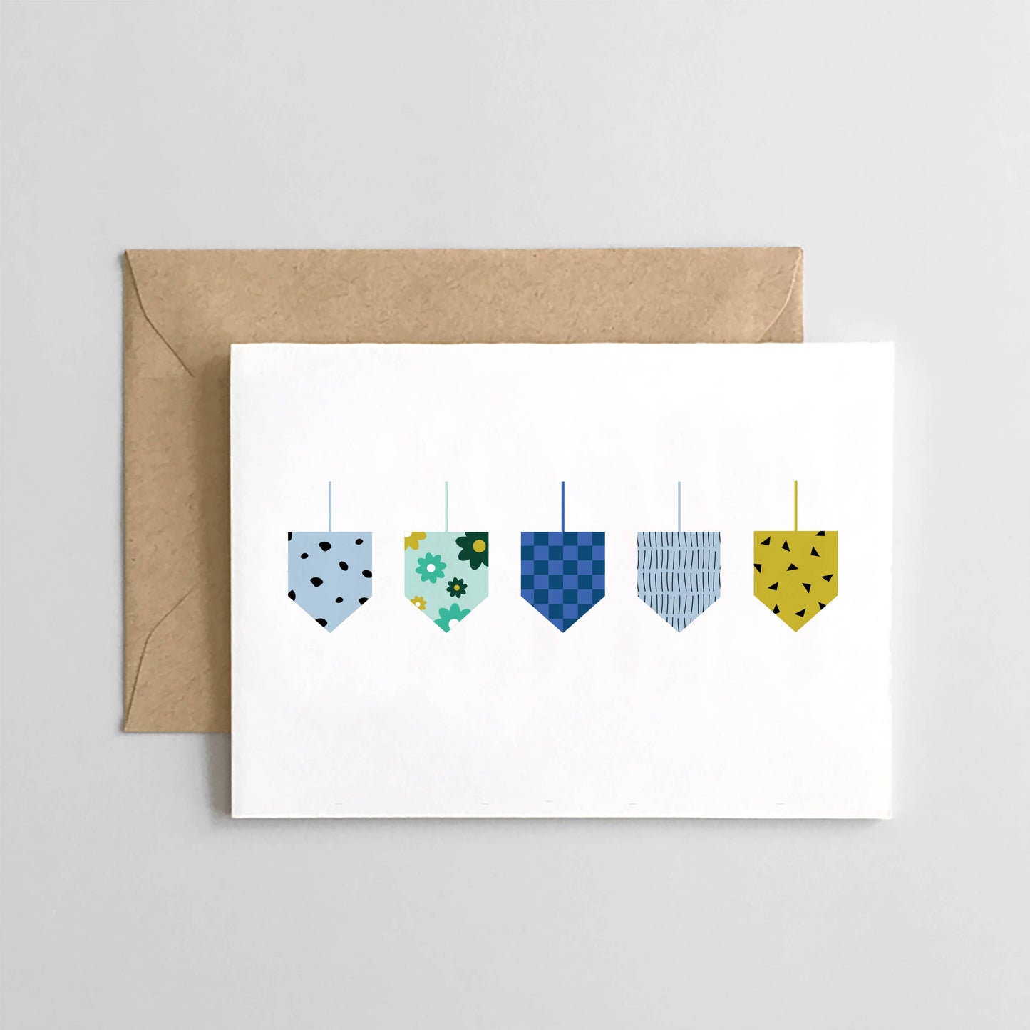 Dreidels Hanukkah Card