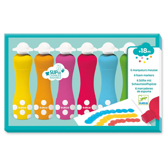 Foam Markers for Little Hands | Set of 6