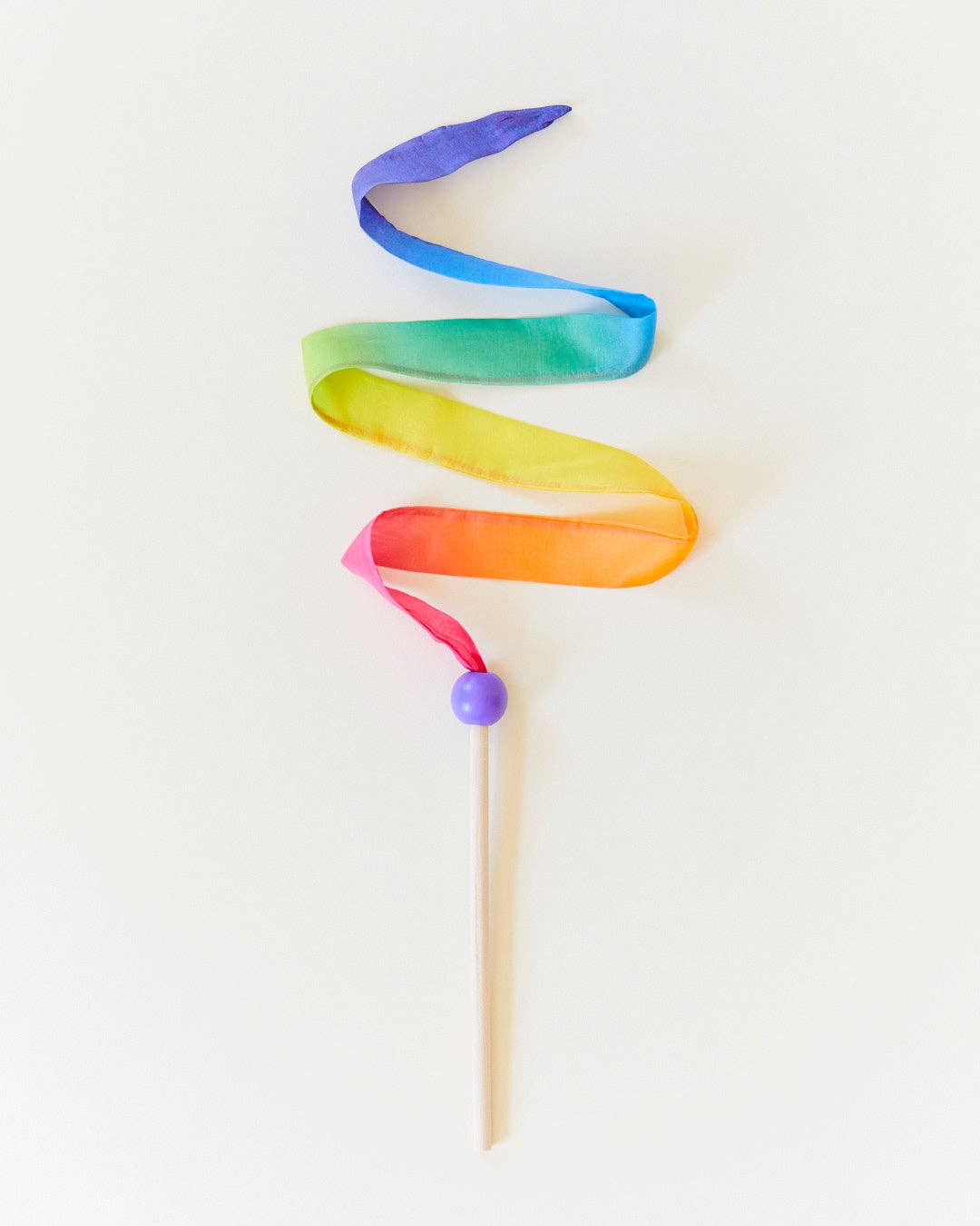 Mini Rainbow Silk Streamer Wand