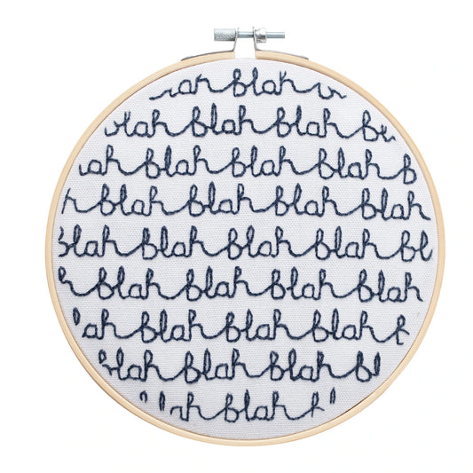 Donna Wilson Blah Blah Blah Hoop Embroidery Kit