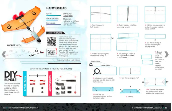 POWERUP® Paper Airplane Book