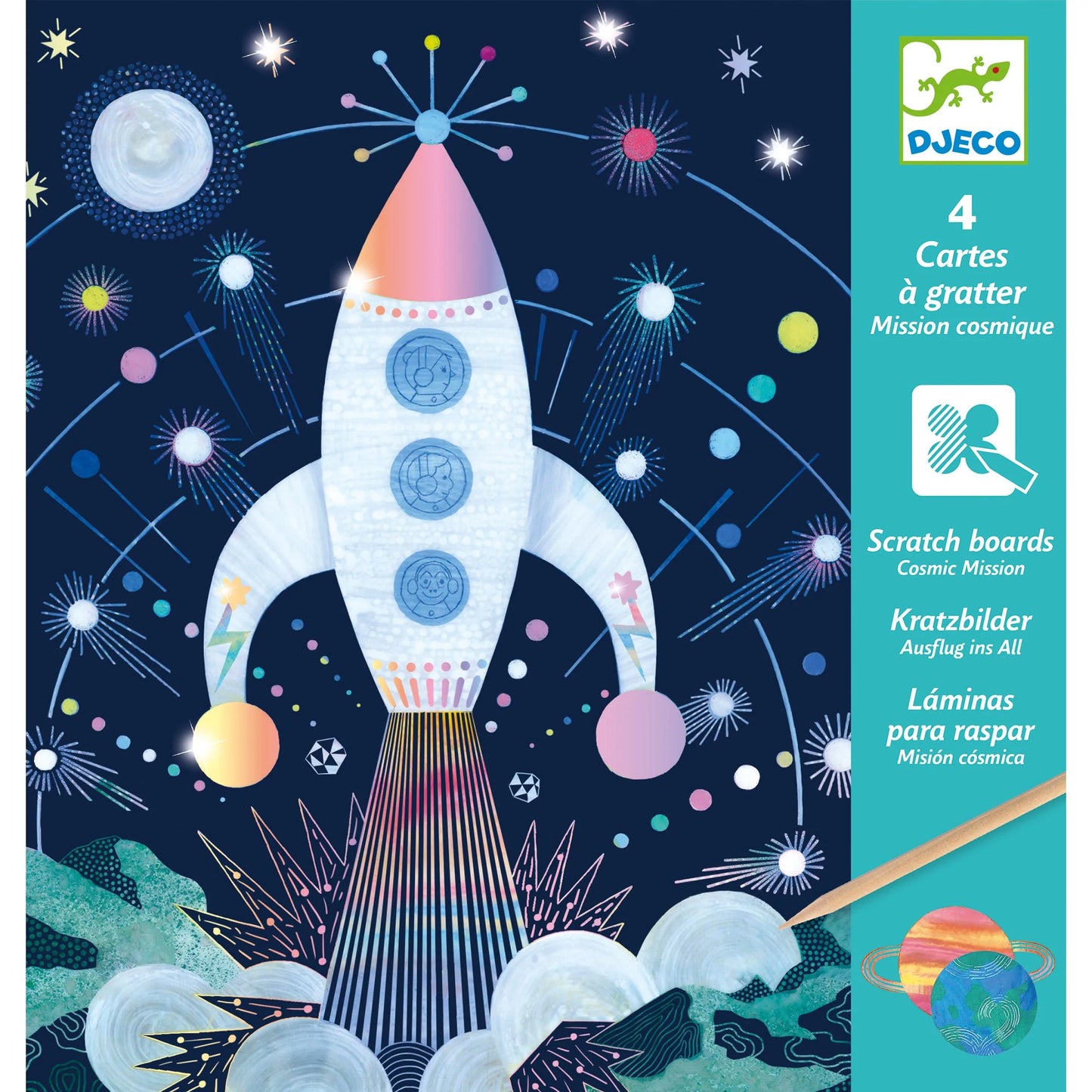 Cosmic Mission Metallic Scratch Card Activity Set