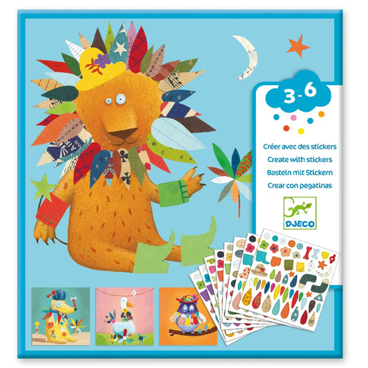 Create Animals Sticker Collage Activity