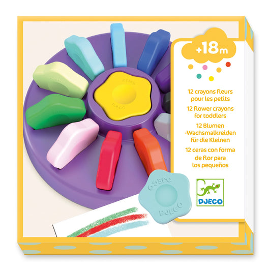 Flower Crayons for Little Hands | 12 pcs