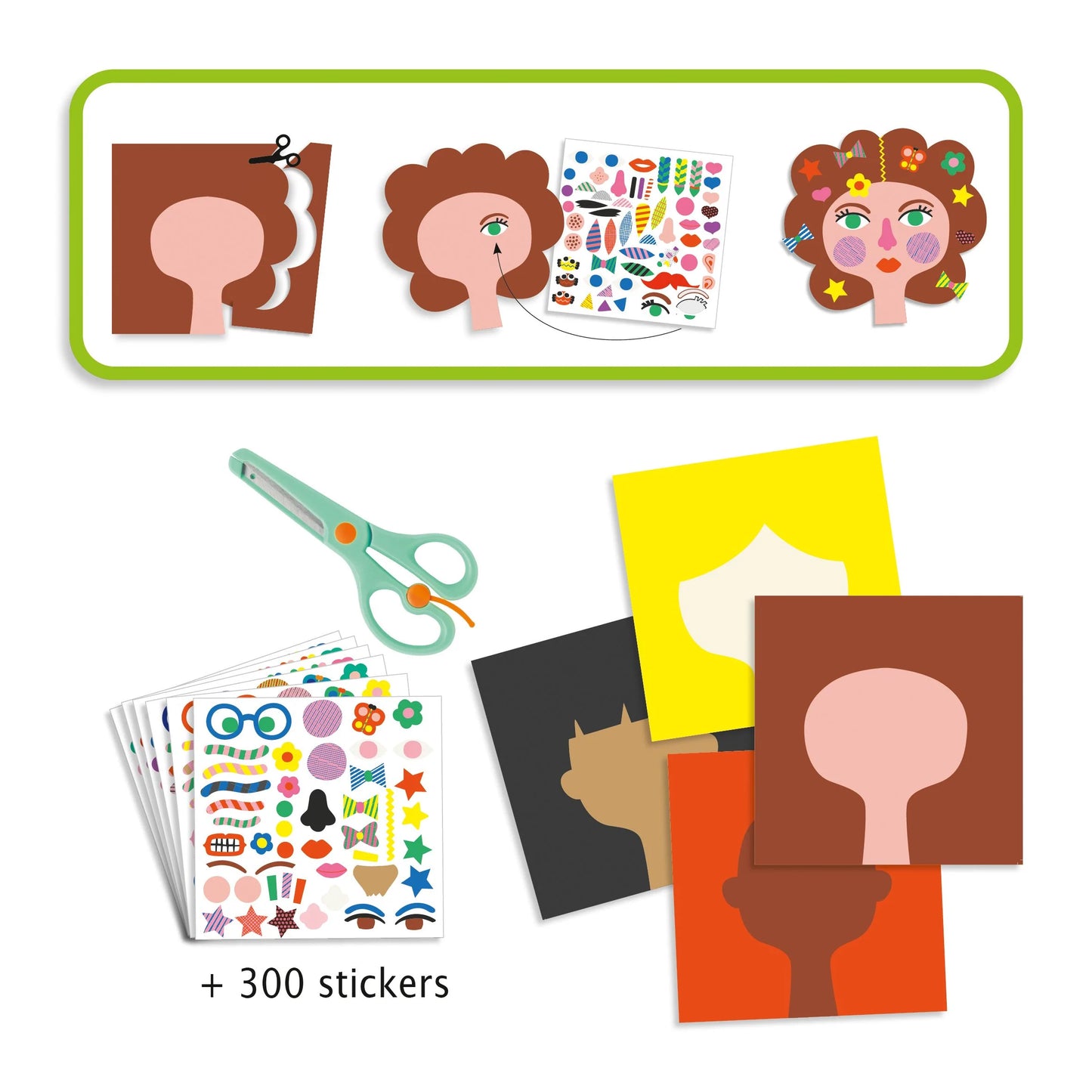 Hair Dresser Sticker Collage Activity