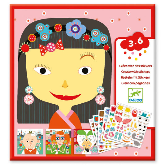 Make-A-Face Sticker Collage Activity