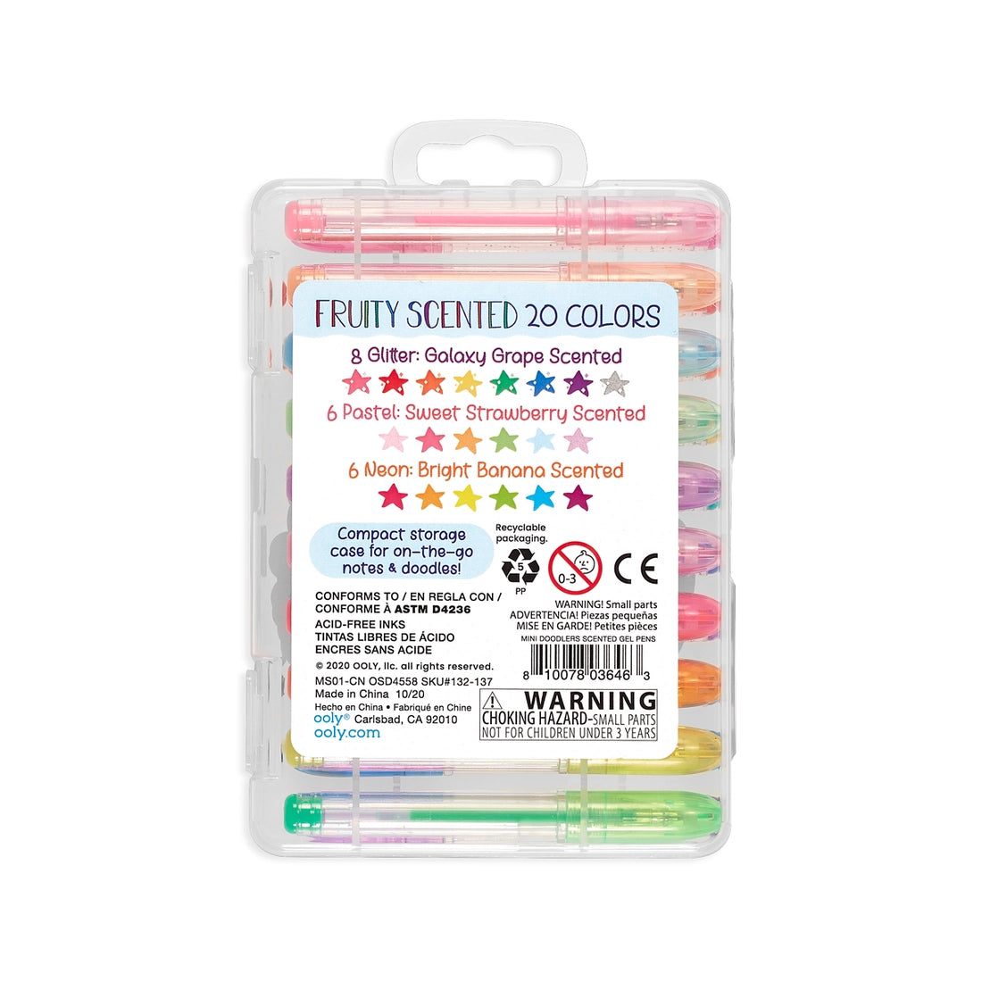 Mini Doodlers Fruity Scented Gel Pens | Set of 20