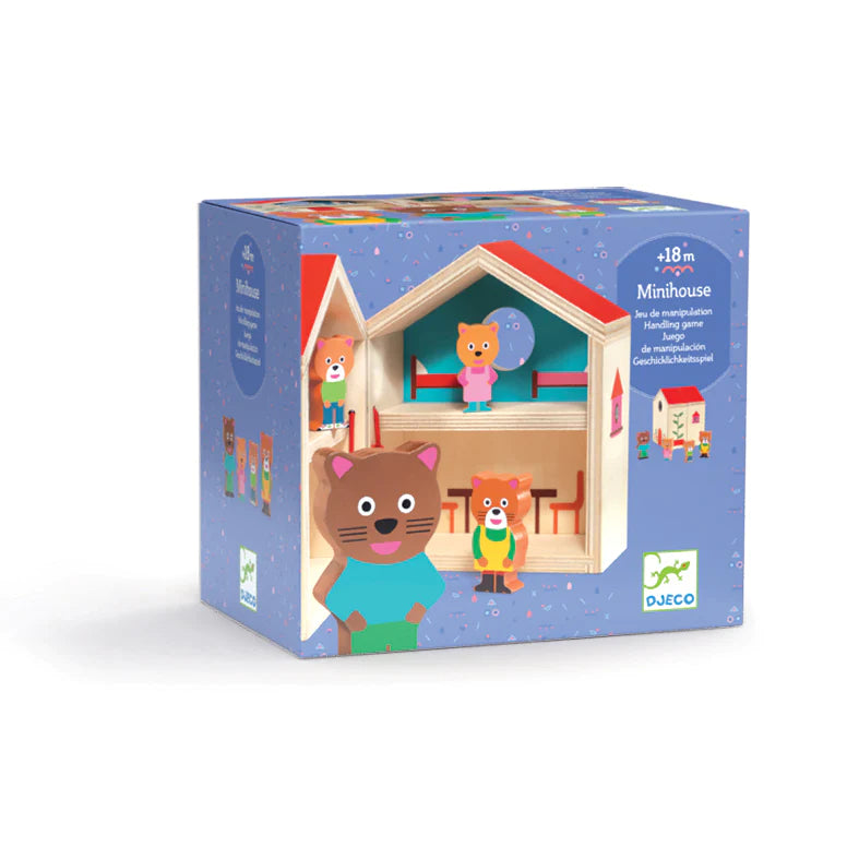 Minihouse Wooden Dollhouse Set