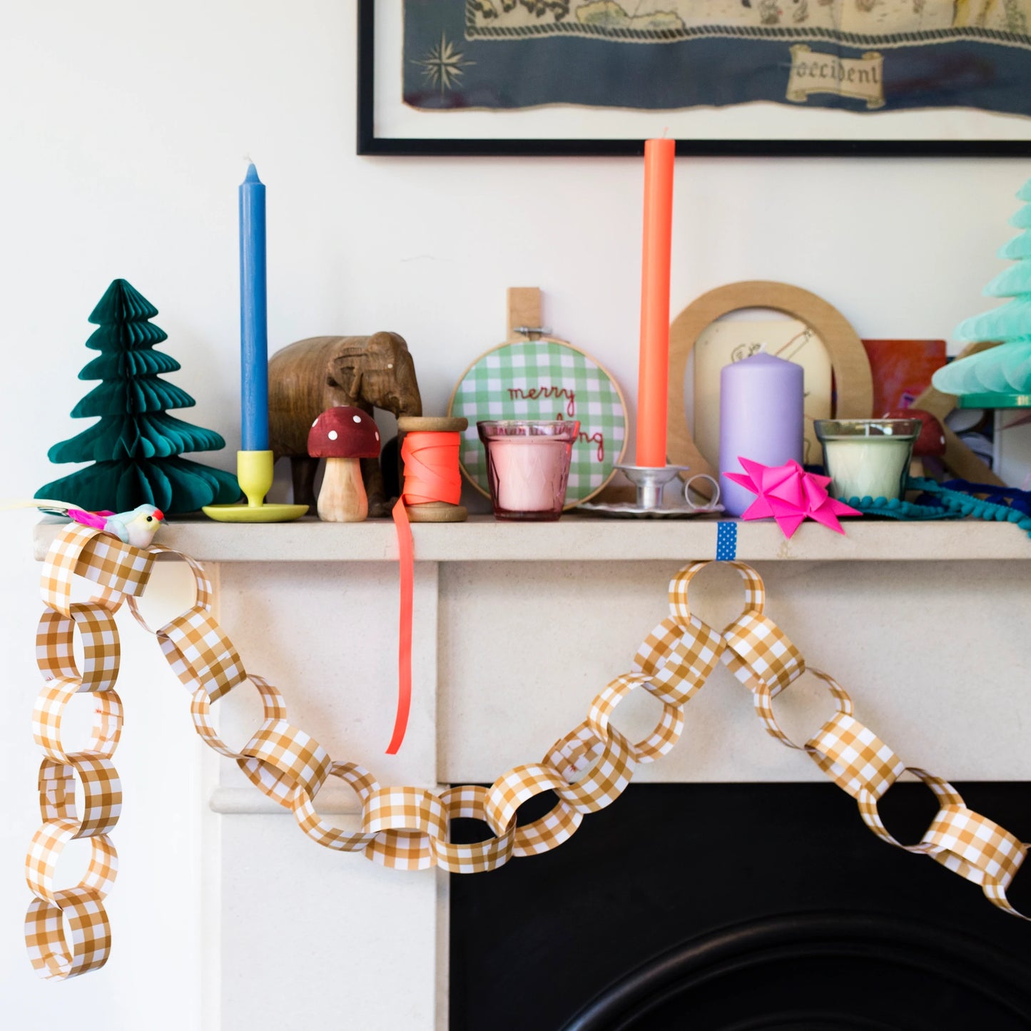 Gingham Paper Chain Craft Kit